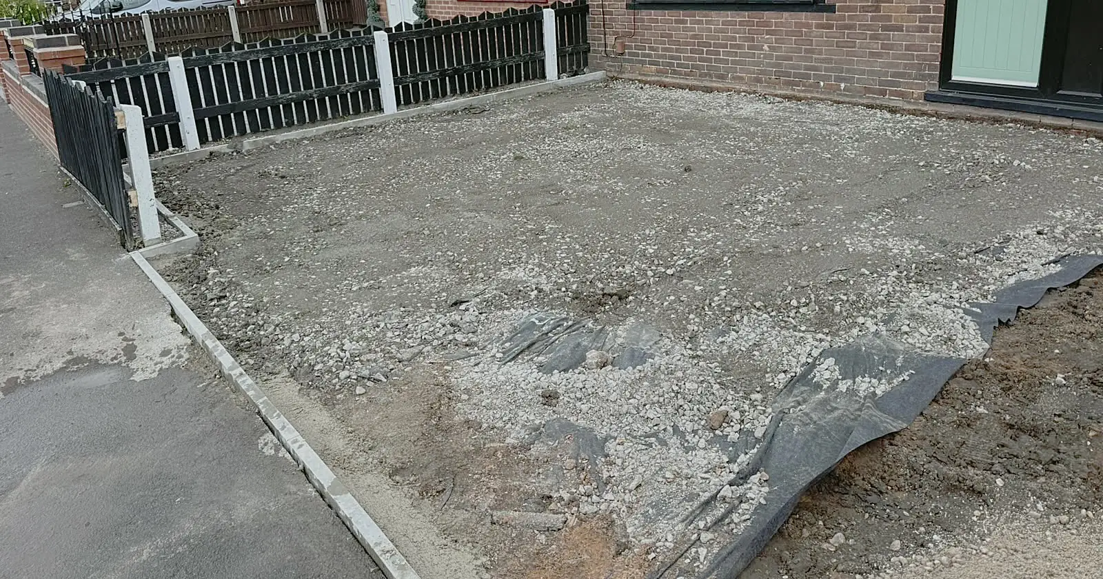 Front driveway before