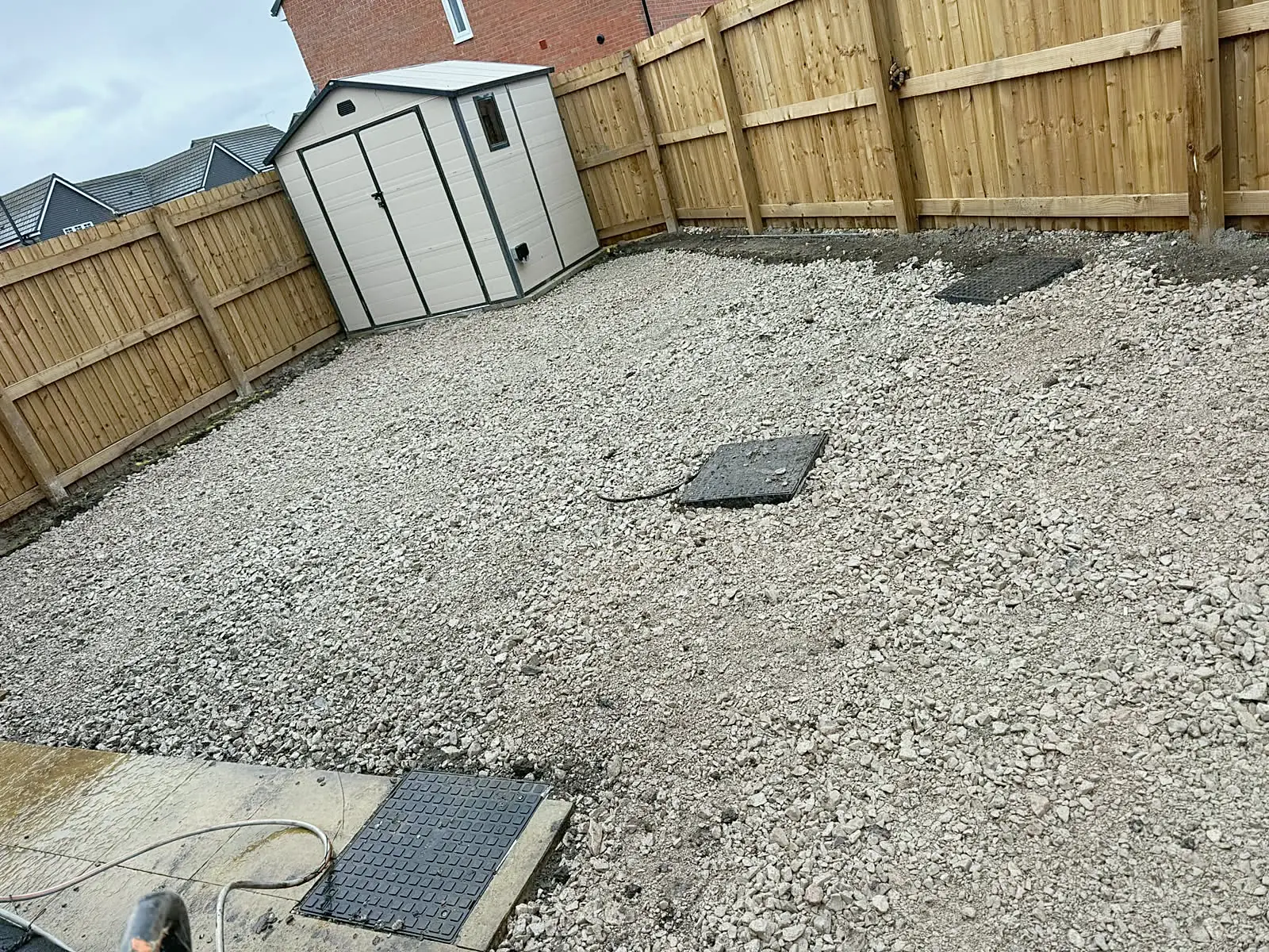 Rear garden before